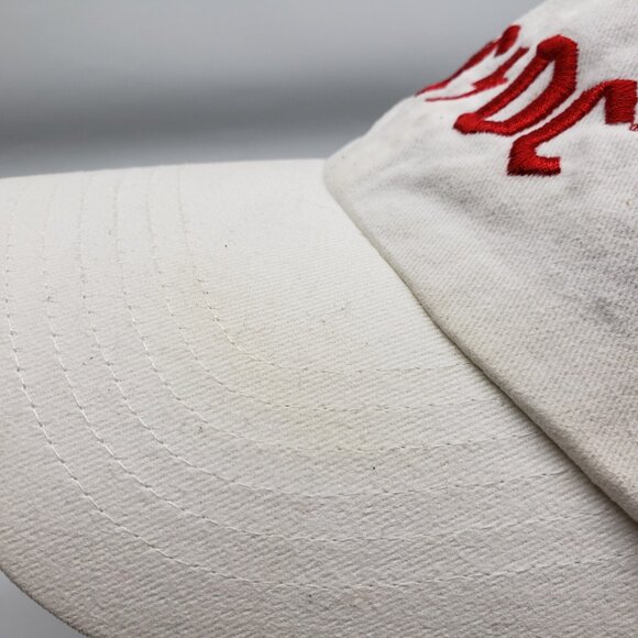 AC DC Hat White Red Logo Embroidered Adjustable Strap KC Caps Cotton - Picture 7 of 13